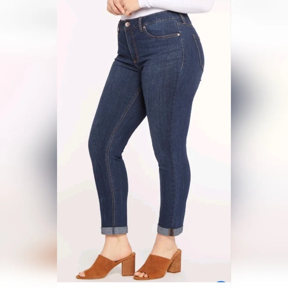 Seven7 Weekend Slim Fit High Rise Straight Leg Blue Denim Jeans Nwt